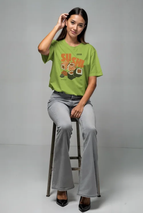 Stylish T-shirt Mockup with Soft Gray Background Colors