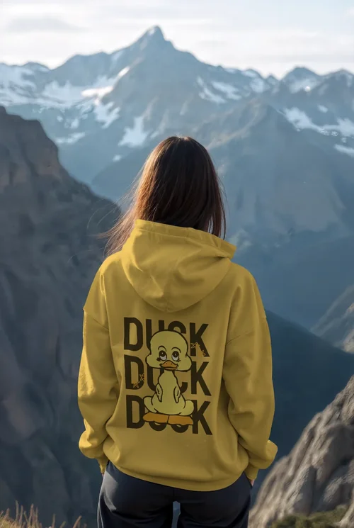 Stunning Mockup of Hoodie Against Vivid Mountain Colors