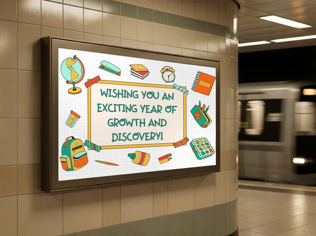 Modern Subway Station Mockup with Billboard Design