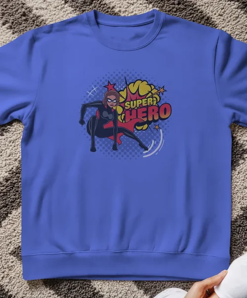 Light Gray Sweatshirt Mockup on Textured Rug