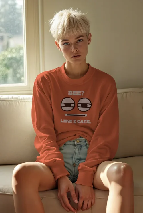 Cozy Mockup of a Young Person in a Sweatshirt