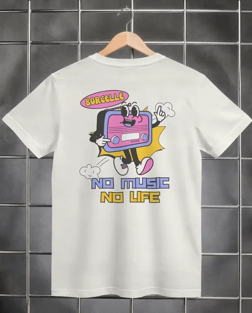 Minimalist T-Shirt Mockup on Wooden Hanger