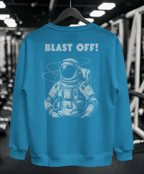Stylish Mockup of a White Sweatshirt in Gym Setting