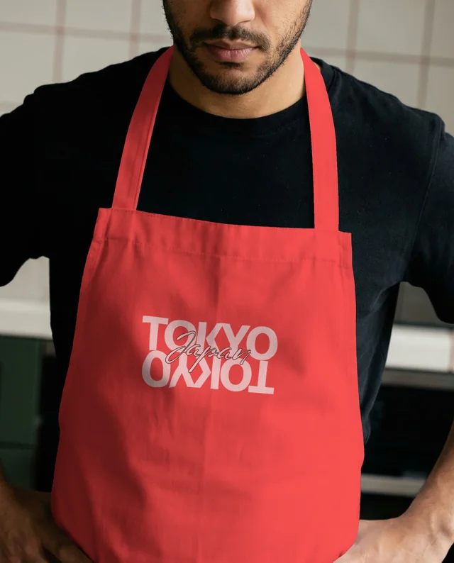 Confident Male Chef Mockup in Modern Kitchen Setting