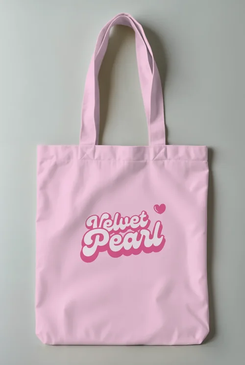 Minimalist White Cotton Tote Bag Mockup - Vintage Style