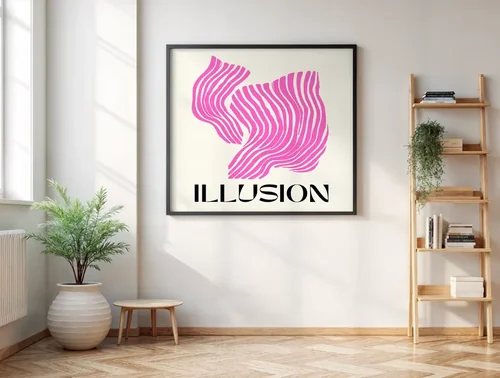 Modern Mockup Poster with Soft Background and Colors