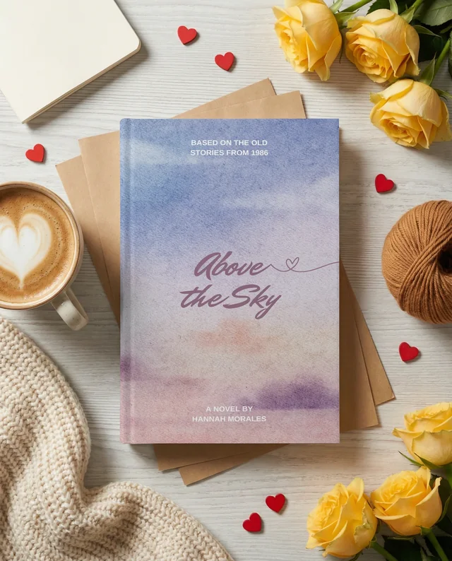 Cozy Book Mockup with Coffee and Roses