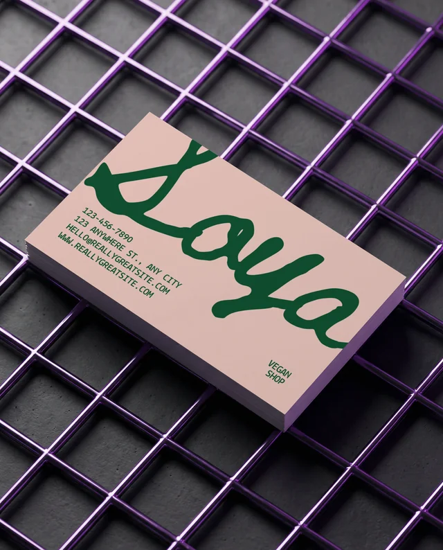 Elegant Mockup of a Minimalist Business Card Design