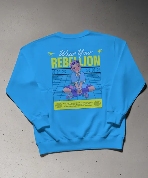 Minimalist Mockup of a Plain White Sweatshirt