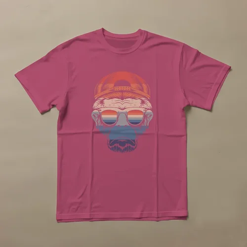 White T-Shirt Mockup on Soft Neutral Background with Colors