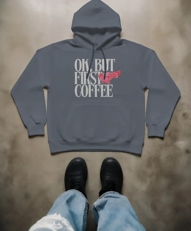 Stylish Hoodie Mockup on Concrete Surface