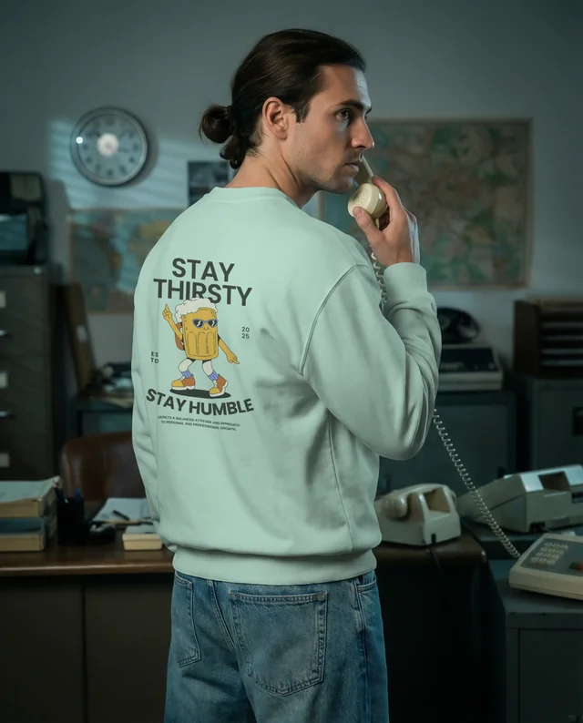 Stylish Mockup of a Young Man in a Sweatshirt