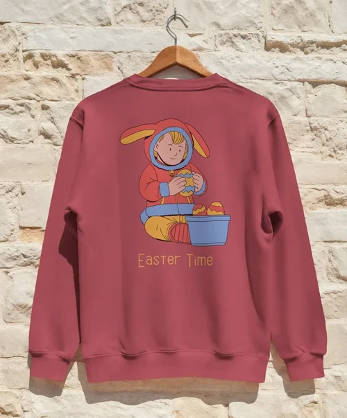 Stylish Mockup of a Plain White Sweatshirt