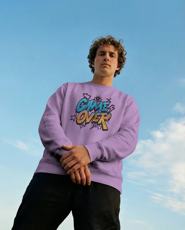 Stylish Mockup of Young Man in Casual Sweatshirt