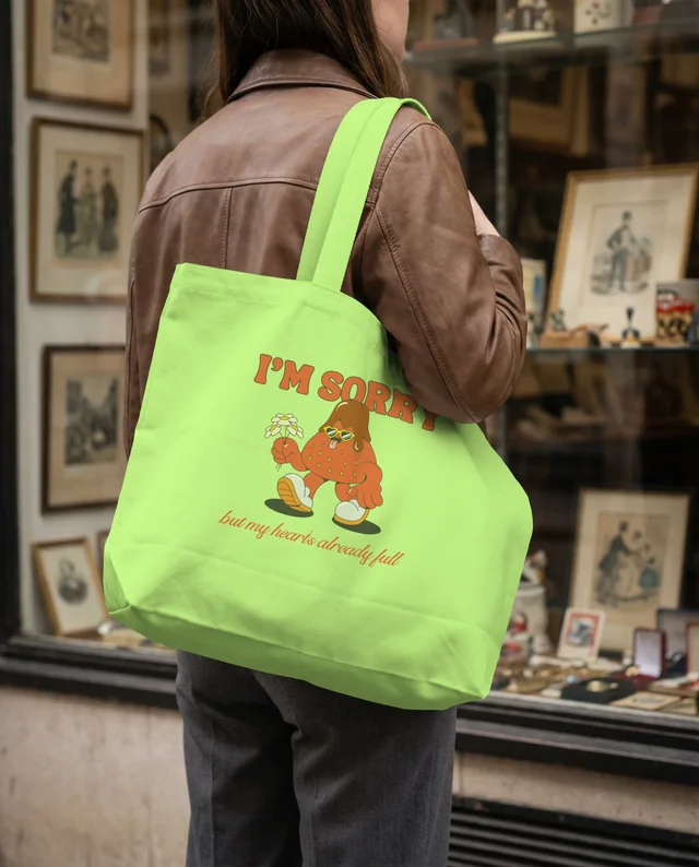Stylish Mockup of a Tote Bag in Vintage Shop Scene