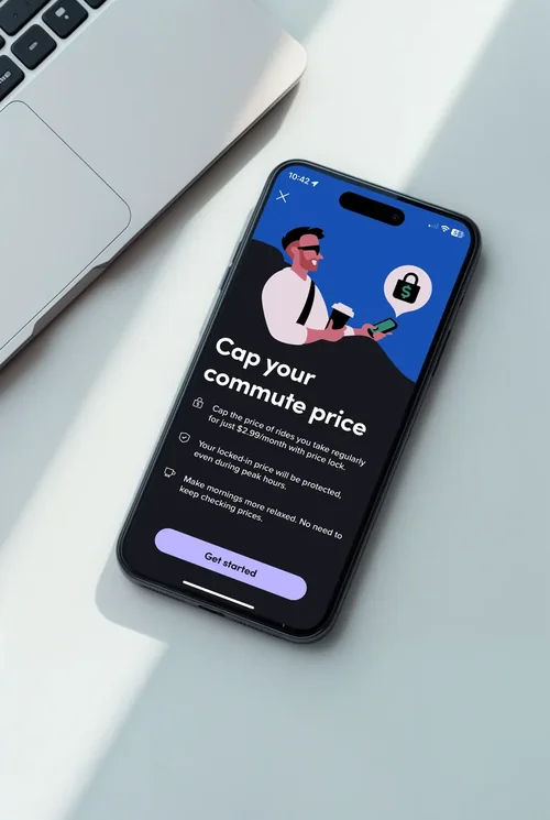 Modern iPhone 16 Pro Max Mockup on Light Gray Surface
