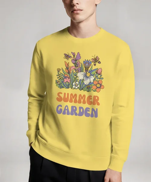 Stylish Mockup of a Classic White Sweatshirt