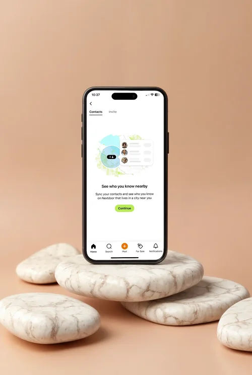 Minimalist iPhone 16 Pro Max Mockup on Textured Stones