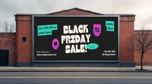 Stunning Mockup of a Billboard on a Rustic Wall