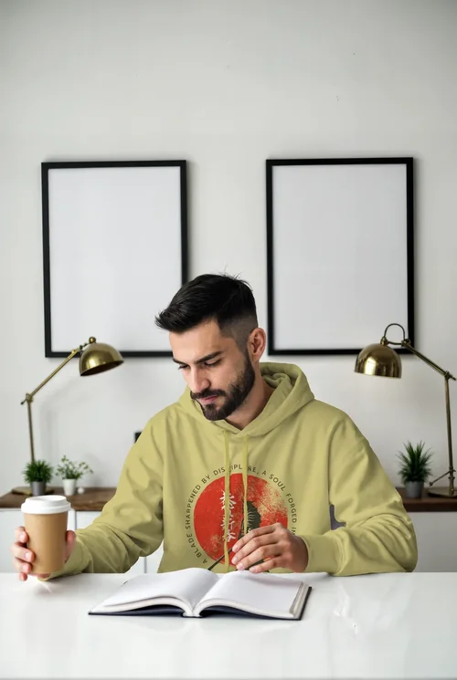 Stylish Hoodie Mockup with Warm Background Colors