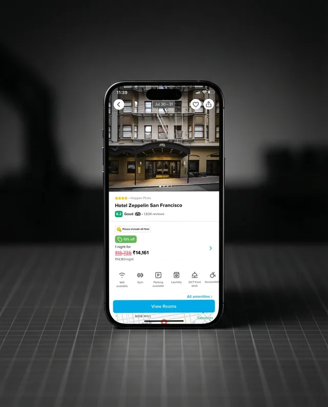 Minimalist iPhone Mockup on Textured Surface