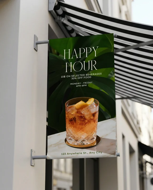 Elegant Mockup of a Banner Sign on a City Building