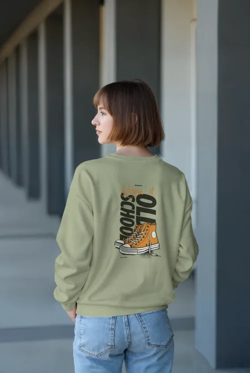 Stylish Mockup of a Young Woman in a Sweatshirt