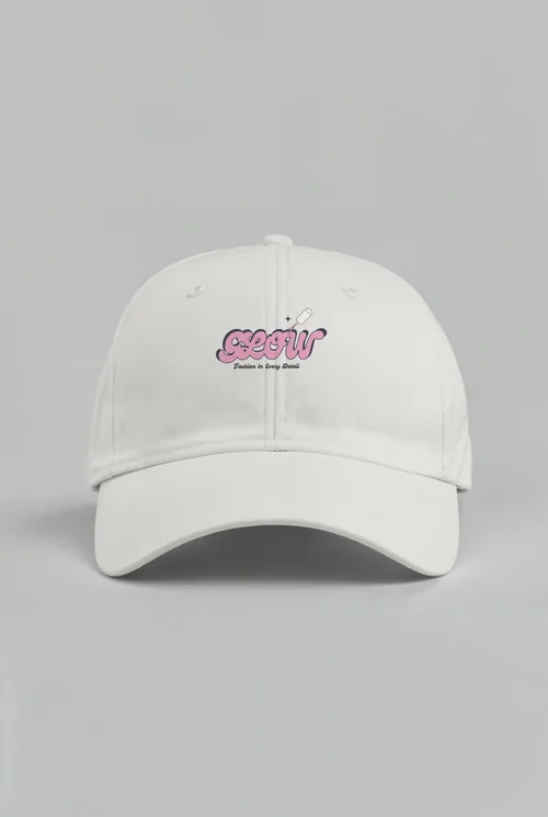 Mockup of a Plain White Hat Cap - Simple & Clean Design