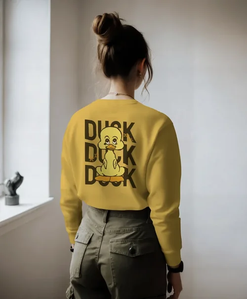 Stylish Mockup of a Woman in a Cozy Sweatshirt