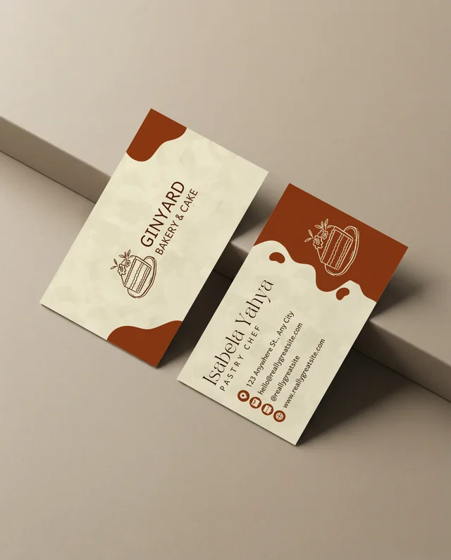 Elegant Mockup of Minimalist Business Card Design