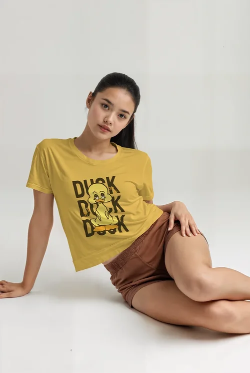 Mockup of T-Shirt on Smooth Gray Background with Colors