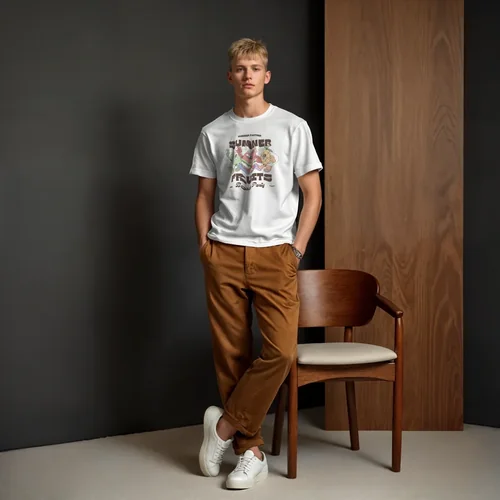 Modern T-Shirt Mockup with Warm Background Colors