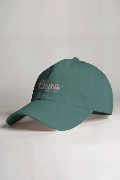 Stylish Mockup of a White Hat on a Light Surface