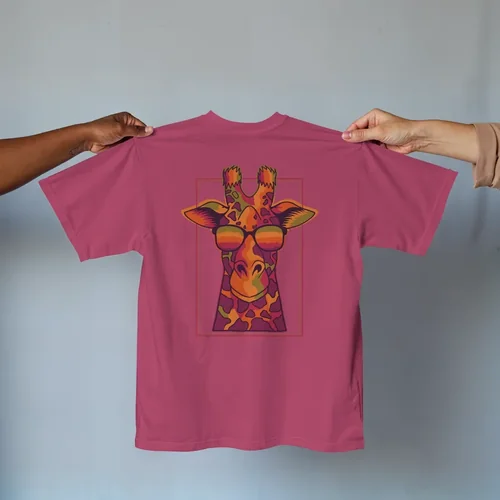 Diverse Hands Hold T-Shirt Mockup on Soft Gray Background