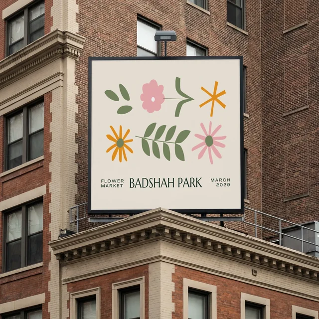 Urban Billboard Mockup on Historic Building