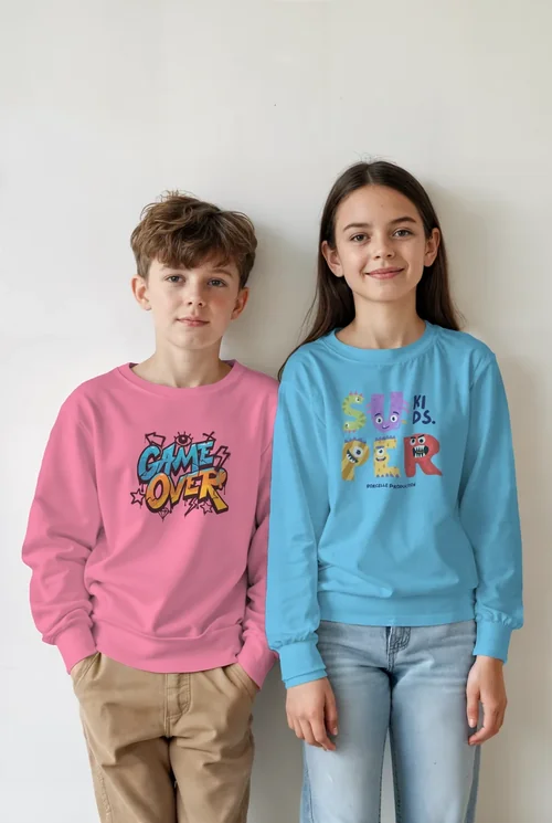 Children's Sweatshirt Mockup for Friendly Designs