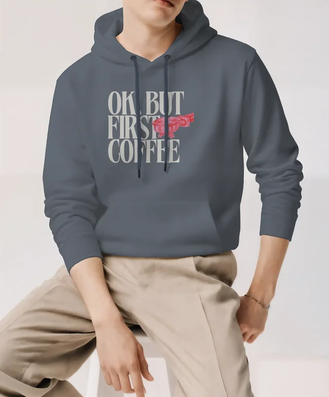 Stylish Hoodie Mockup of Young Man in Casual Outfit