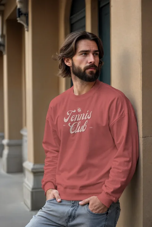Stylish Mockup of a Young Man in a Sweatshirt
