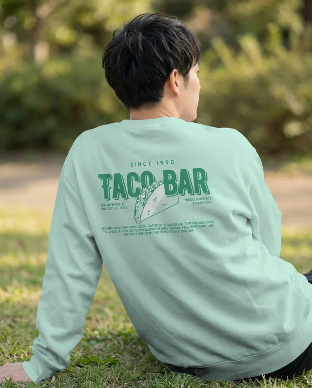 Casual Sweatshirt Mockup in Serene Outdoor Setting