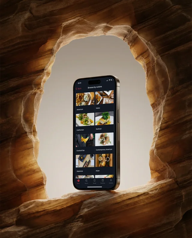 Sleek iPhone Mockup on Natural Rock Formation