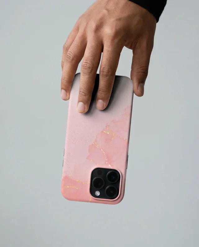 Sleek Phone Cover Mockup with Elegant Hand Grip