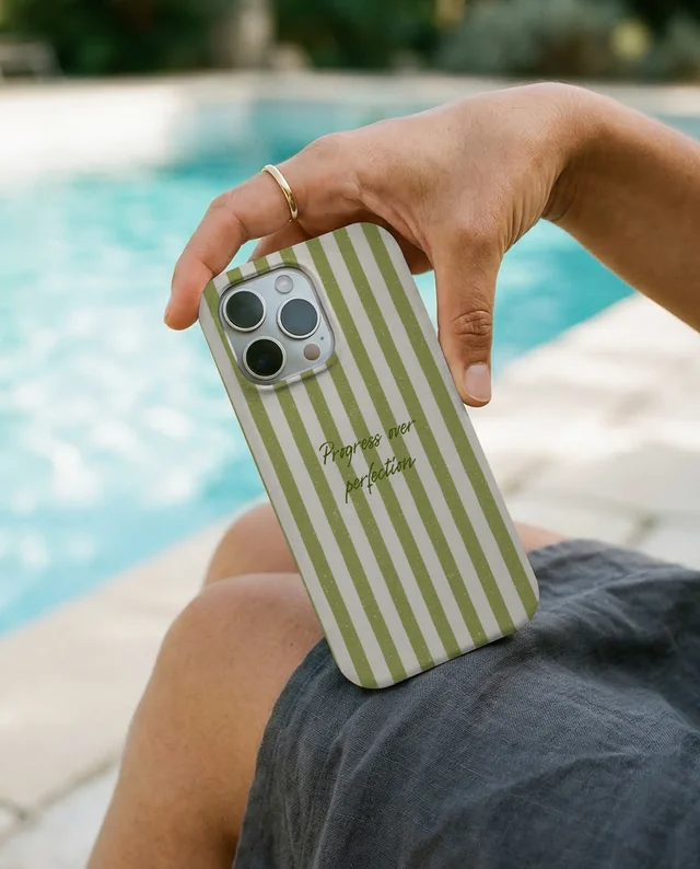 Stylish Mockup of a Modern Phone Cover in Hand