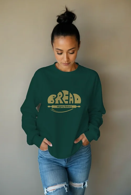 Stylish Mockup of a Woman in a Sweatshirt