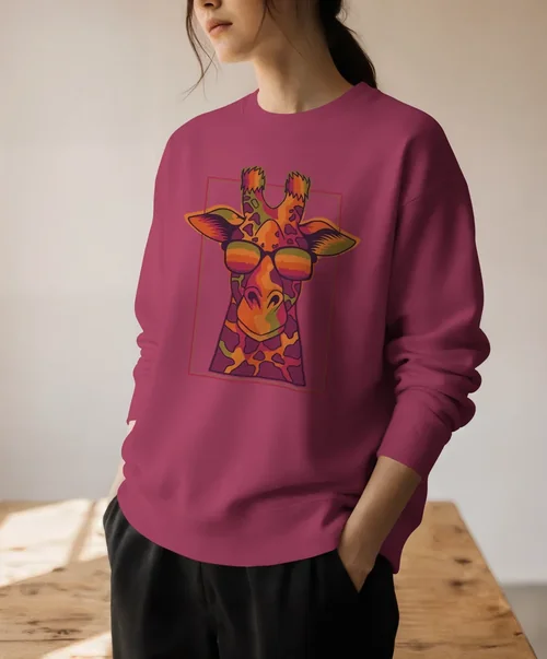 Stylish Mockup of a Young Woman in a Sweatshirt