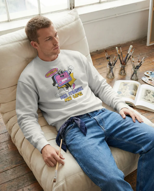 Stylish Mockup of a Young Man in a Sweatshirt