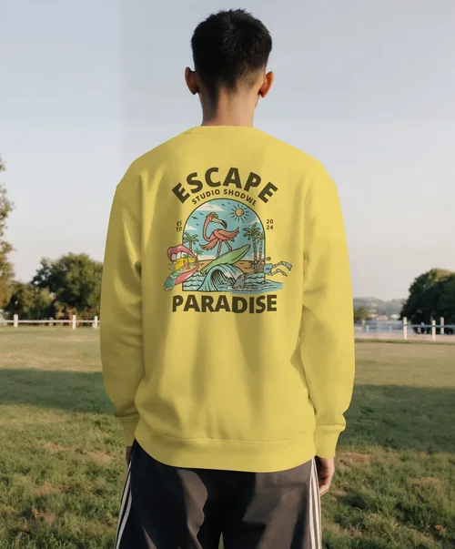 Stylish Mockup of a Young Man in a Sweatshirt