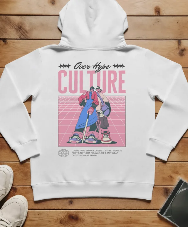 Stylish Mockup of a Minimalist White Hoodie