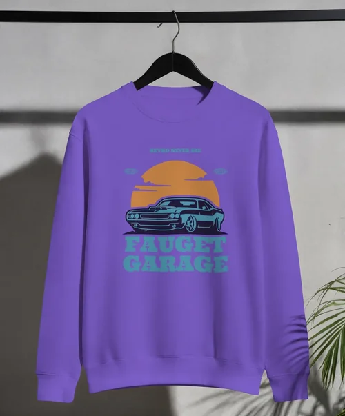 Elegant Mockup of a White Sweatshirt on Black Hanger