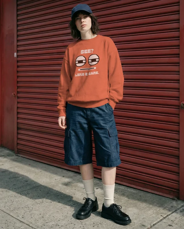 Urban Mockup of Confident Young Person in Sweatshirt