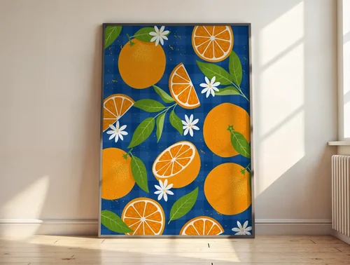 Minimalist Mockup Poster with Warm Background Colors